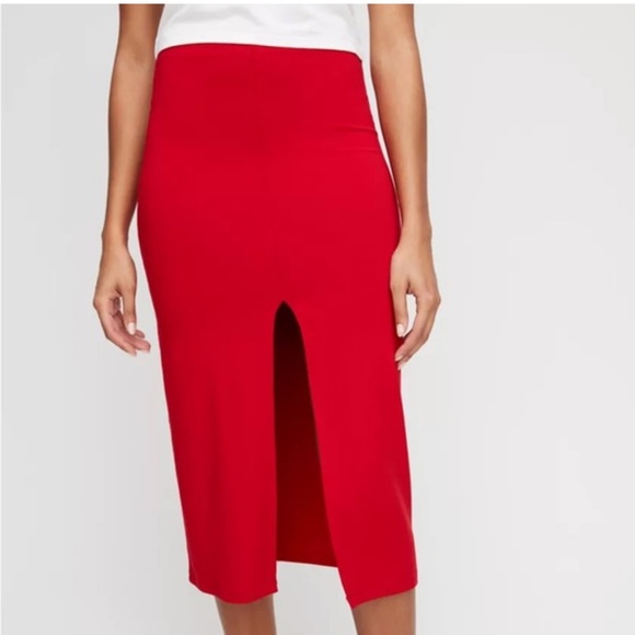 Wilfred Dresses & Skirts - Wilfred Free Red Pencil Front Slit Skirt Super Comfortable Stretchy NWOT Size S